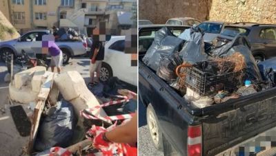 Ηράκλειο: Σε καθαρισμό Κρήνης στα Ενετικά Τείχη προχώρησαν μέλη του Ρουβίκωνα