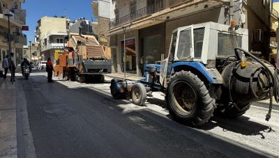 Ηράκλειο: Σε εξέλιξη οι τεχνικές εργασίες στις οδούς Κλεάνθη, Αγίου Μήνα και Κυρίλλου Λουκάρεως (Φωτο)