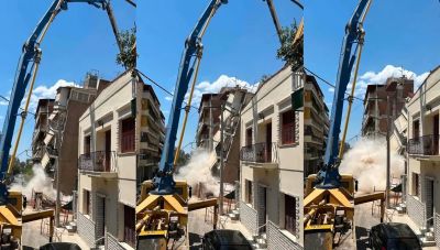Πετράλωνα: Καρέ-καρέ η στιγμή της κατάρρευσης της πολυκατοικίας, δείτε φωτογραφίες
