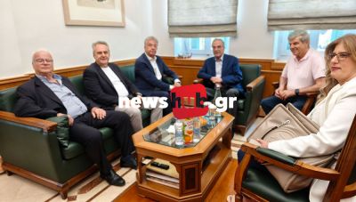 Στην Περιφέρεια Κρήτης ο Αντώνης Σαμαράς, πριν την ομιλία του στο Ηράκλειο, για το «Νόημα - Κρήτη»