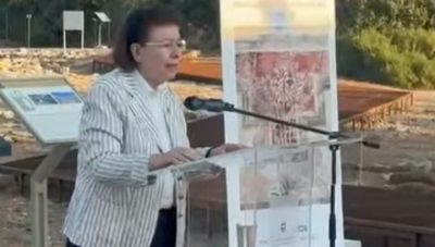 Στα Μάλια η Λίνα Μενδώνη - Εγκαινιάστηκε το έργο αντιπλημμυρικής θωράκισης και ανάδειξης του Μινωικού Ανακτόρου