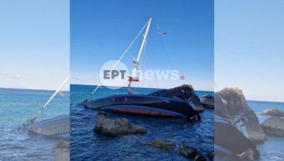 Ιστιοφόρο του στολίσκου για τη Γάζα προσάραξε σε βραχώδη ακτή της Γαύδου