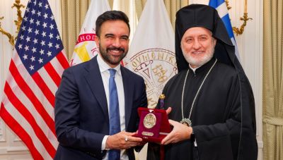 Συνάντηση Ελπιδοφόρου με τον δήμαρχο της Νέας Υόρκης Ζοχράν Μαμντάνι