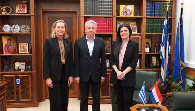 Η Πρέσβης της Ολλανδίας επισκέφθηκε τον Περιφερειάρχη Κρήτης