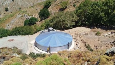 Χανιά: Νέα μεταλλική δεξαμενή 500 τόνων για την υδροδότηση του Καλλικράτη Σφακίων