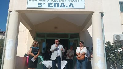Παρέμβαση του Μανώλη Συντυχάκη σε σχολεία του Δήμου Ηρακλείου για την έναρξη της σχολικής χρονιάς