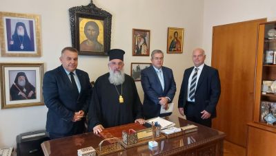 Επίσκεψη του Πρύτανη του ΕΛΜΕΠΑ Νεκτάριου Παπαδογιάννη στην Ιερά Αρχιεπισκοπή Κρήτης