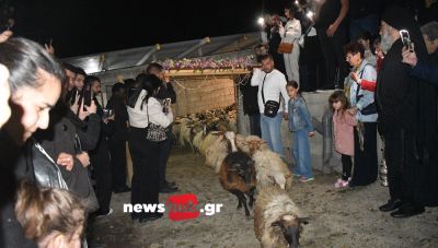Αναβίωσε και φέτος το έθιμο ευλογίας των προβάτων περνώντας κάτω από τον Επιτάφιο στη Μονή Επανωσήφη (ΦΩΤΟ & ΒΙΝΤΕΟ)