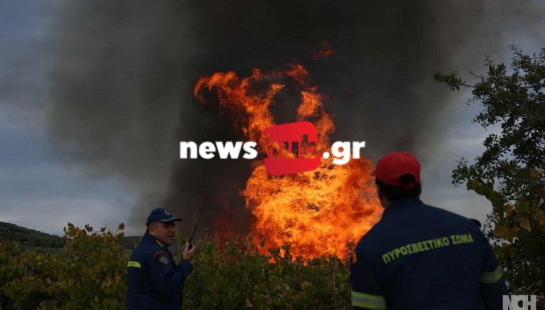 Ηράκλειο -Φωτιά στις Μαλάδες: Συνεχίζεται η μάχη με τις φλόγες - Ισχυροί άνεμοι δυσκολεύουν την κατάσβεση (φωτο+βίντεο)
