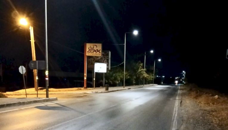 Αναβάθμιση Ηλεκτροφωτισμού στην Παλιά Εθνική Οδό μπροστά από την πρώην Αμερικανική Βάση Γουρνών